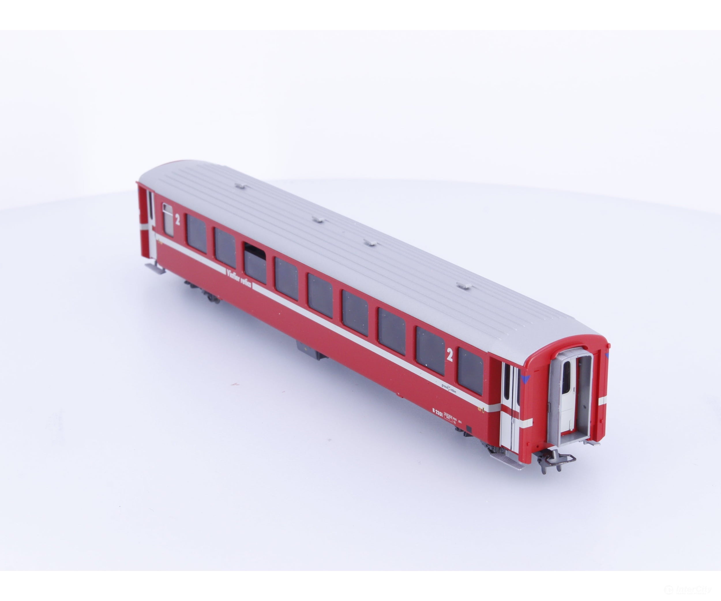 Bemo 3250161 HOm RhB 2nd Class Passenger Car EW 1 Stammnetz neurot B2351 - European Passenger Cars