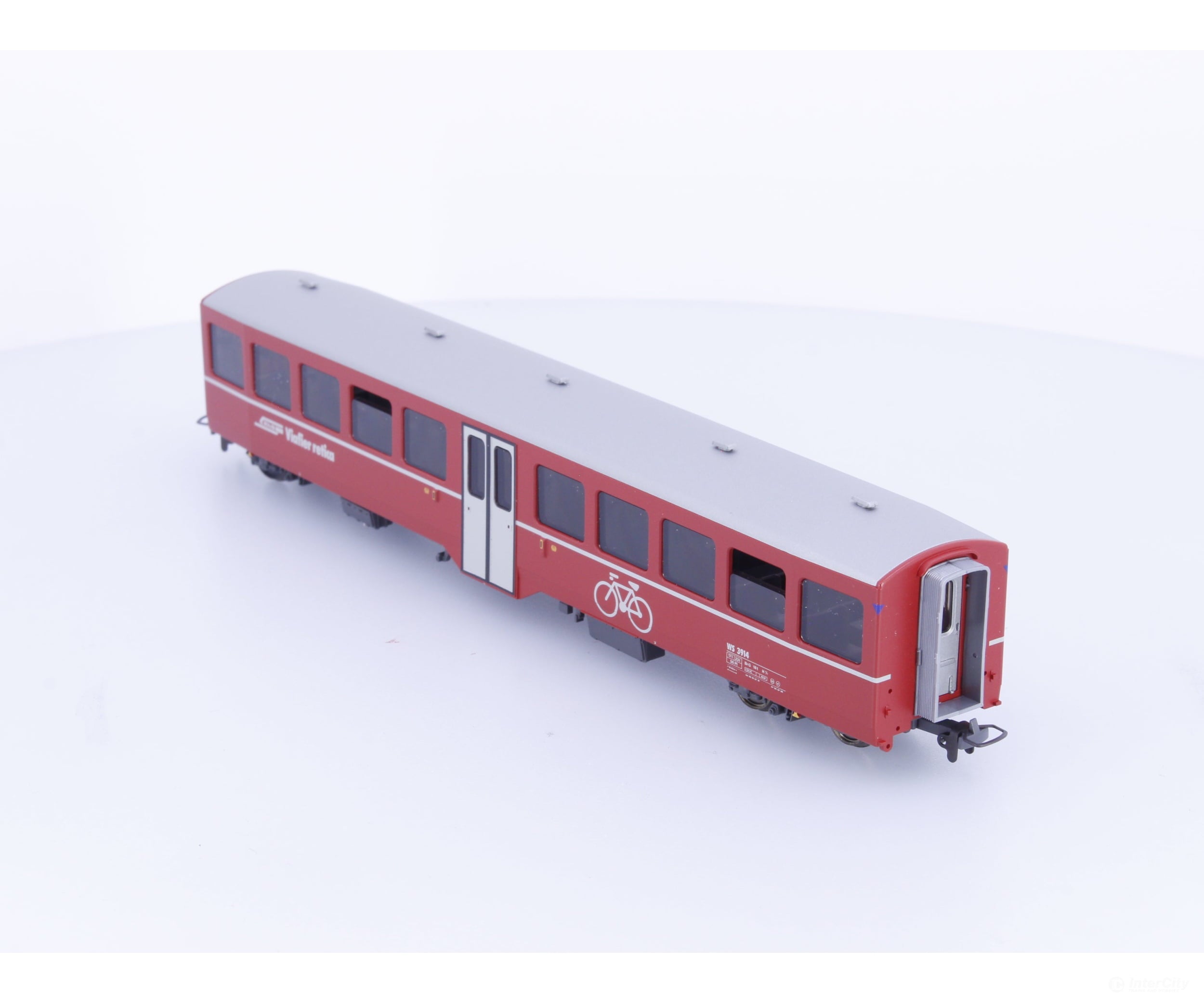 Bemo 3286134 HOm RhB Bicycle Trailer Coach WS3914 - European Passenger Cars