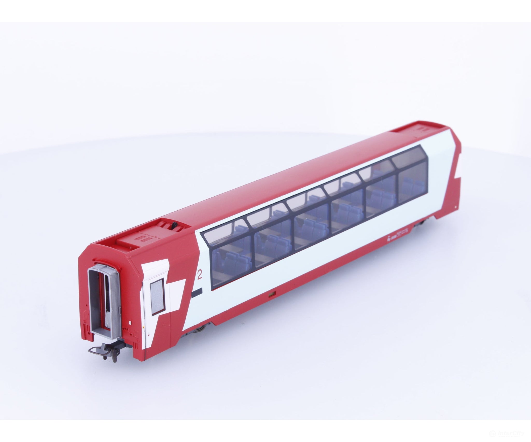 Bemo 3289128 HOm RhB 2nd Class Glacier Express Panoramawagen Bp2538 - European Passenger Cars