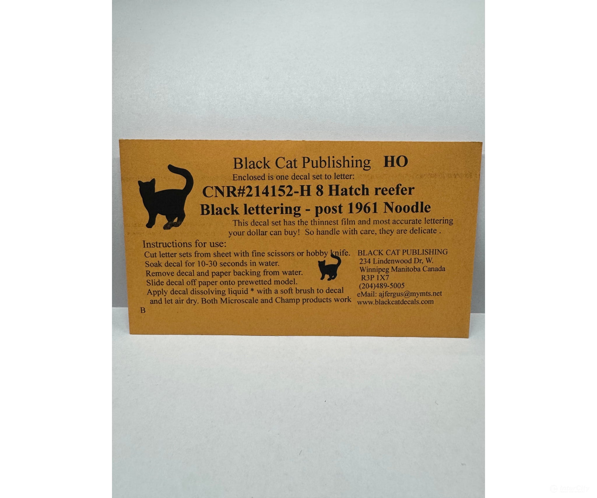 Black Cat Decals Cnr214152-H Ho 8 Hatch Reefer - Post 1961 Noodle