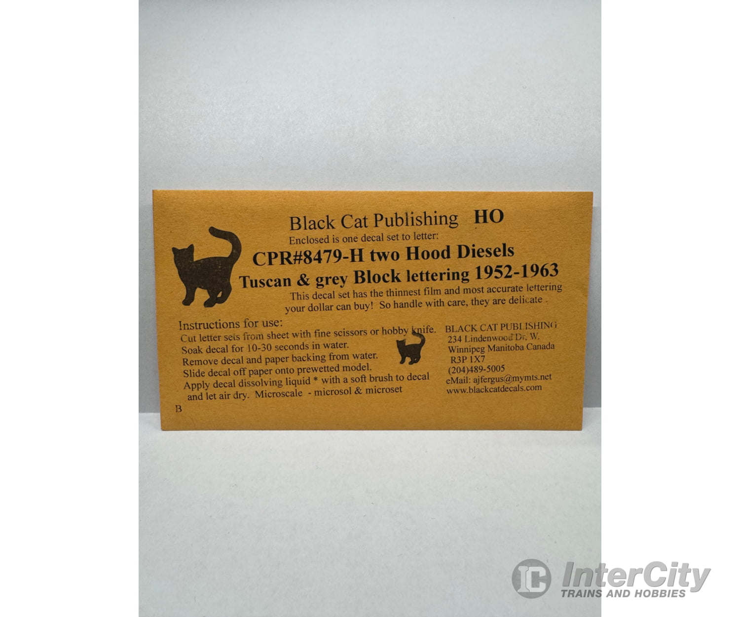 Black Cat Decals Cpr8479-H Ho Two Hood Diesels Tuscan & Grey Block Lettering 1952-1963