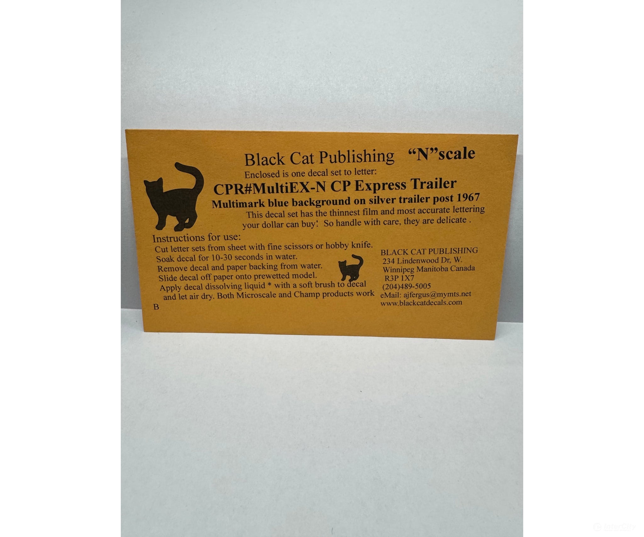 Black Cat Decals Cprmultiex-N N Scale Cp Express Trailer (Pacman Scheme)