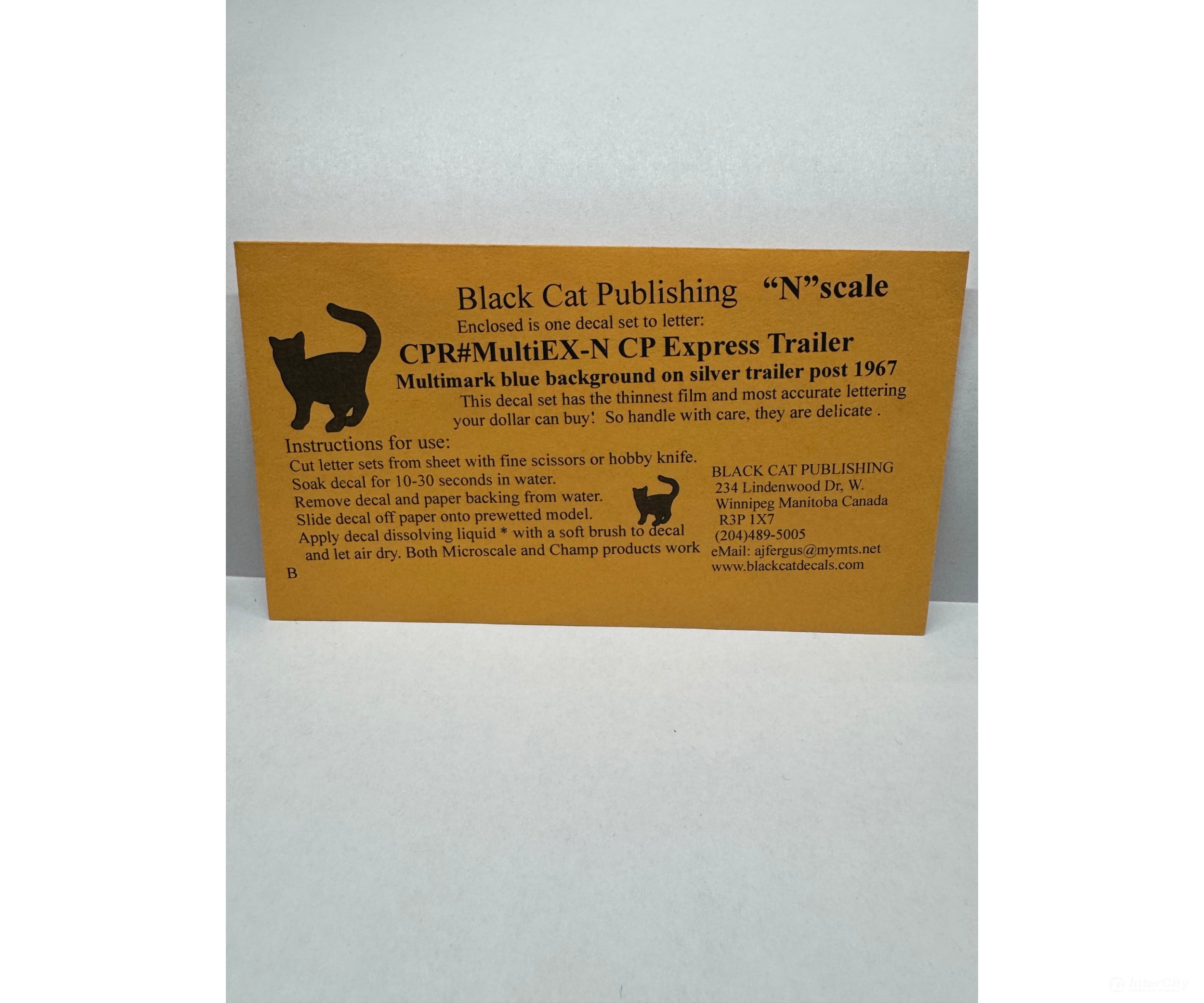 Black Cat Decals Cprmultiex-N N Scale Cp Express Trailer (Pacman Scheme)