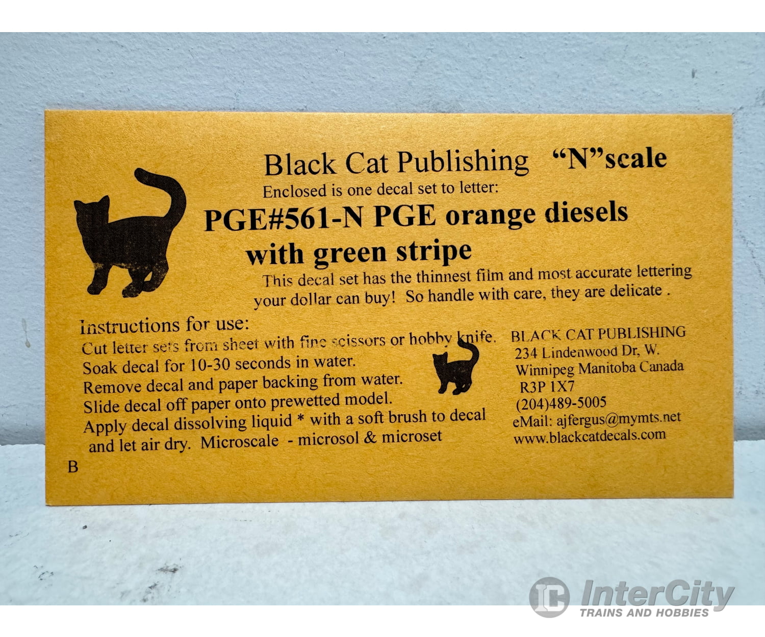 Black Cat Decals Pge561-N N Pge Orange Diesels With Green Stripes