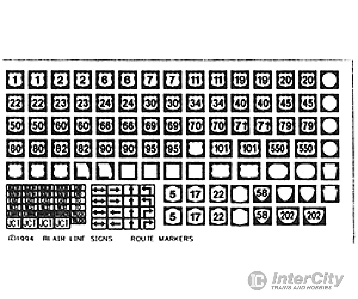 Blair Line 108 Highway Signs -- Us Route Markers 1950S-Present (Black White) Scenery Details