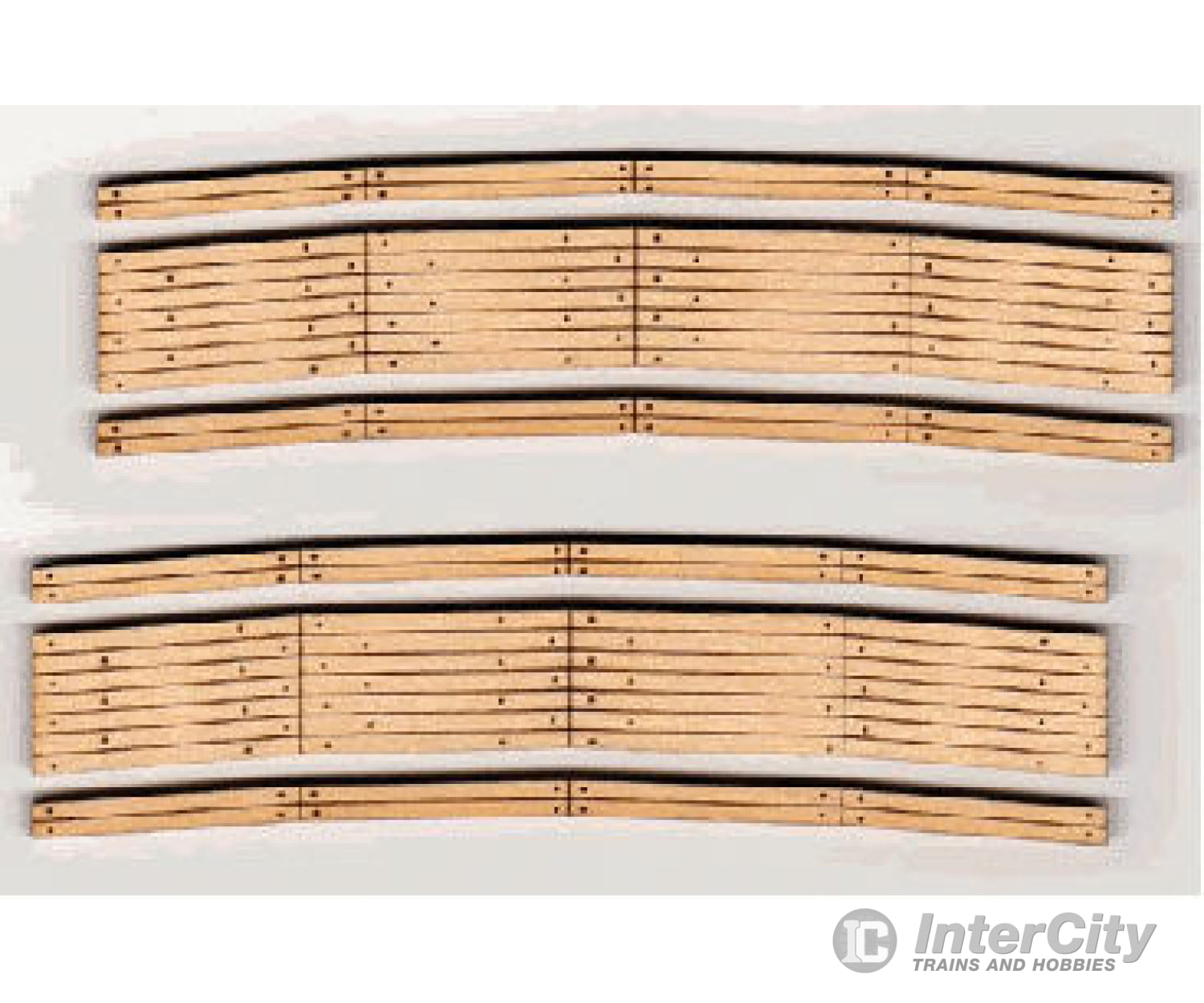 Blair Line 111 2-Lane Curved Laser-Cut Wood Grade Crossing 2-Pack -- 19-21 Radius Track Accessories