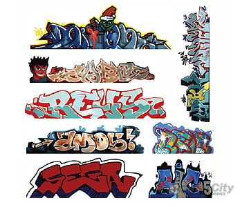Blair Line 1246 Mega Set Modern Tagger Graffiti Decals -- #3 Pkg(8)
