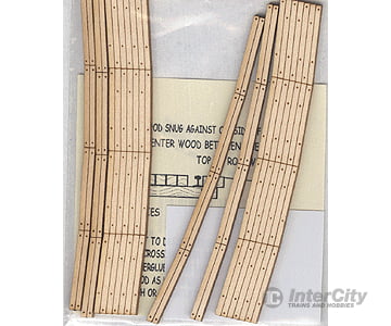Blair Line 125 Laser-Cut Curved 2-Lane Wood Grade Crossing Pkg(2) -- 15 38.1Cm Radius Track