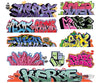 Blair Line 1257 Mega Set Modern Tagger Graffiti Decals -- #8 Pkg(10)