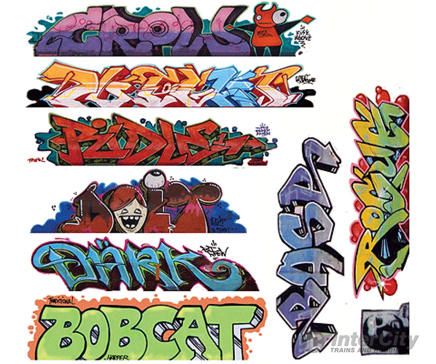 Blair Line 1258 Mega Set Modern Tagger Graffiti Decals -- #9 Pkg(9)