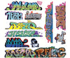 Blair Line 1259 Mega Set Modern Tagger Graffiti Decals -- #10 Pkg(11)