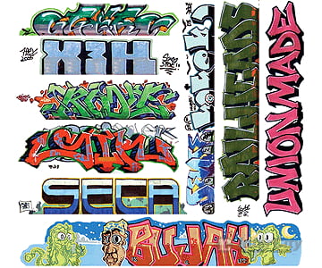 Blair Line 1260 Mega Set Modern Tagger Graffiti Decals -- #11 Pkg(9)