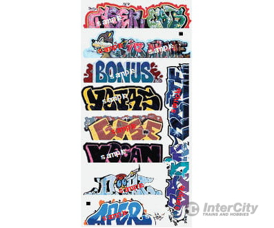 Blair Line 1262 Mega Set Modern Tagger Graffiti Decals -- #13 Pkg(10)