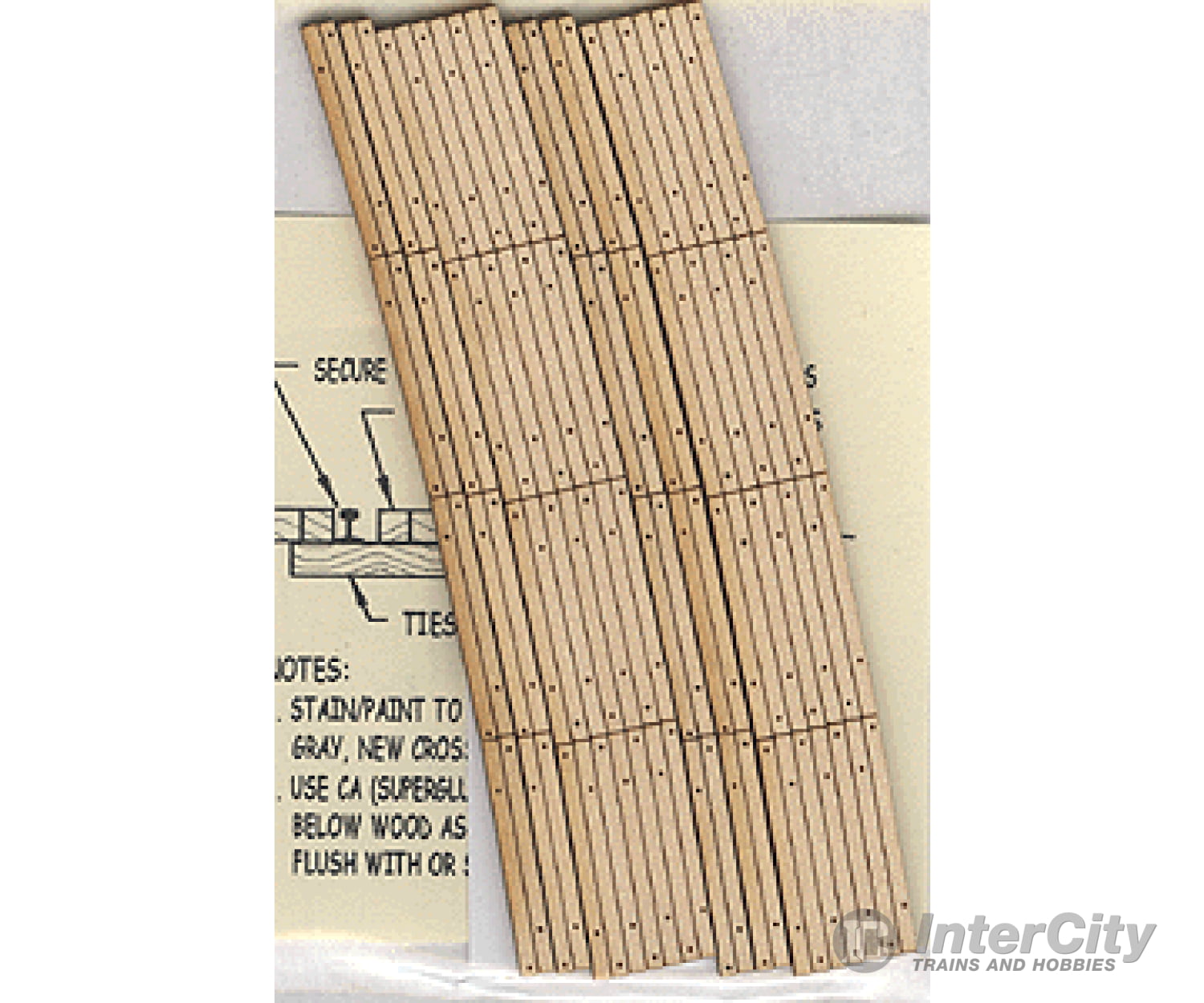 Blair Line 127 Laser-Cut Curved 2-Lane Wood Grade Crossing Pkg(2) -- 22 55.9Cm Radius Track