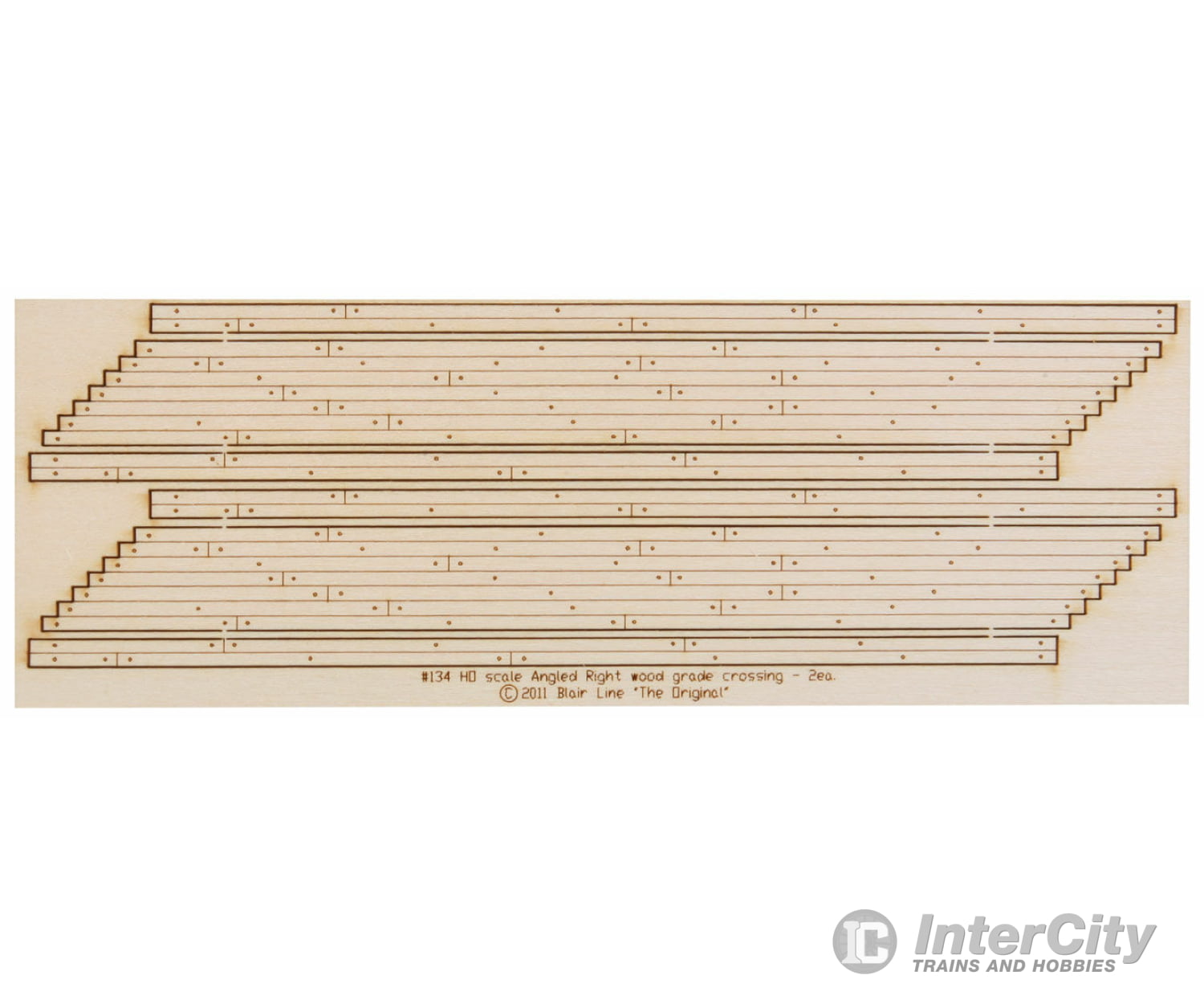 Blair Line 134 Wood Grade Crossing Pkg(2) -- Right Angled Track Accessories