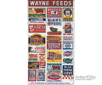 Blair Line 135 Vintage Feed & Seed Storefront Advertising Signs Scenery Details