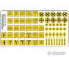 Blair Line 144 Highway Signs -- Vintage Caution 1930S-1950S (Black Yellow) Scenery Details