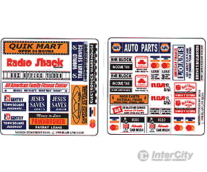 Blair Line 150 Storefront & Advertising Signs -- Modern (1975-1990S) Scenery Details