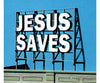 Blair Line 1507 Laser-Cut Wood Billboards - Small For Z N & Ho -- Jesus Saves 2-1/4 Wide X 1-5/8