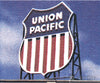 Blair Line 1509 Laser-Cut Wood Billboards - Small For Z N & Ho -- Union Pacific (Shield Herald)