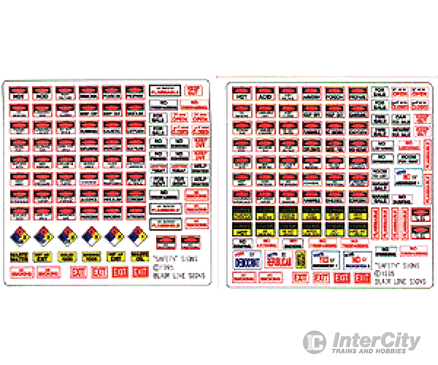 Blair Line 152 Storefront & Advertising Signs -- Safety Warning Misc. Scenery Details