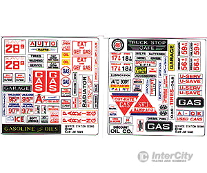 Blair Line 153 Storefront & Advertising Signs -- Service Station/Automotive Scenery Details