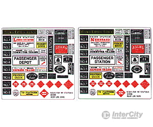 Blair Line 156 Storefront & Advertising Signs -- Railroad Stations Depots Scenery Details