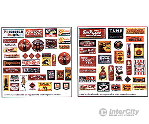 Blair Line 160 Storefront & Advertising Signs -- Porcelain Set #1 Scenery Details