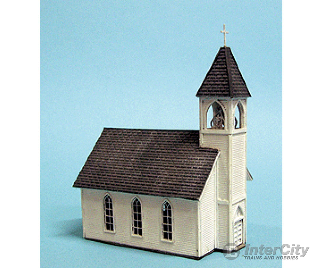 Blair Line 169 Wood Frame Church -- Kit - 4-7/8 X 3 6-1/2 12.2 7.5 16.2Cm Structures