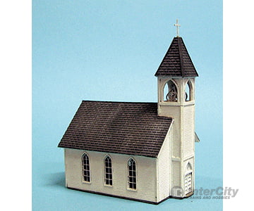 Blair Line 169 Wood Frame Church -- Kit - 4-7/8 X 3 6-1/2 12.2 7.5 16.2Cm Structures