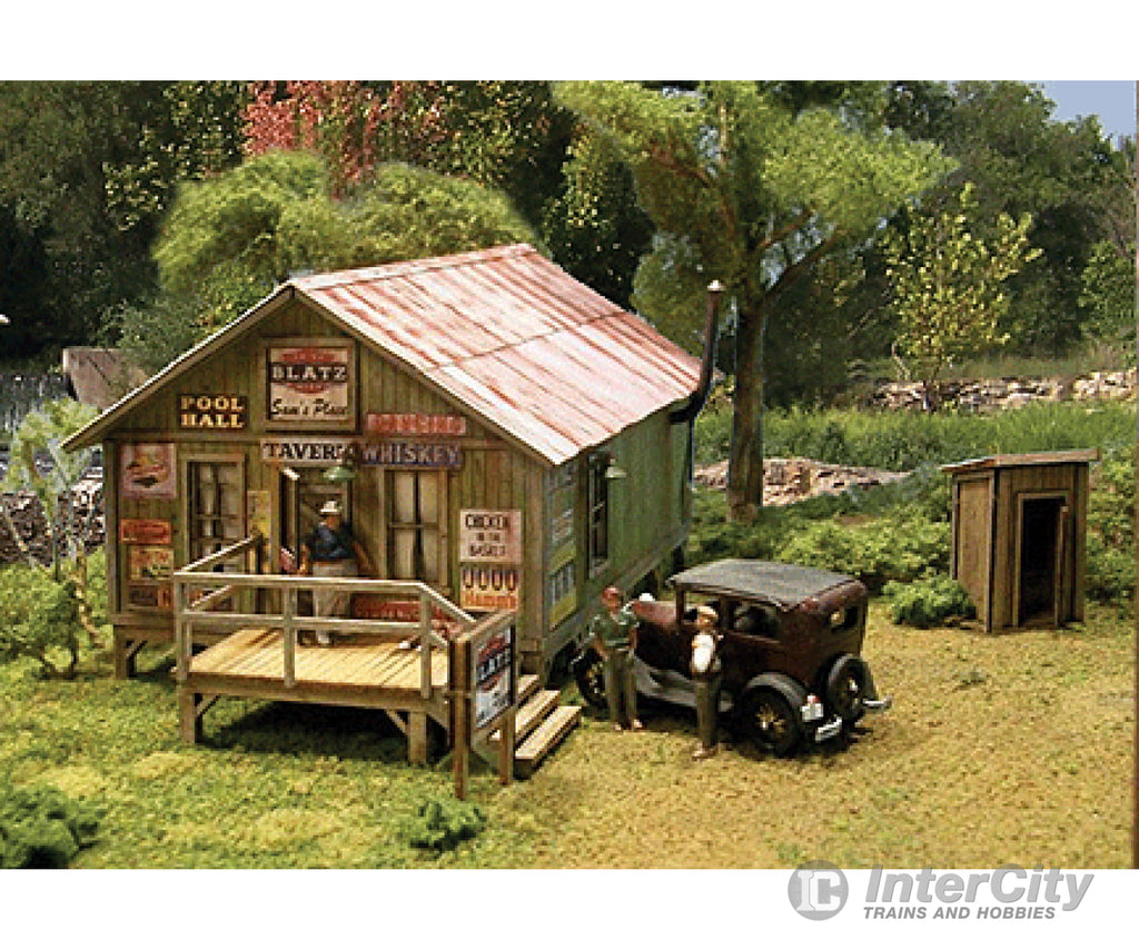 Blair Line 2003 Sams Roadhouse W/Outhouse -- Kit - Main Building: 2-13/16 X 4-1/2 7.1 11.4Cm