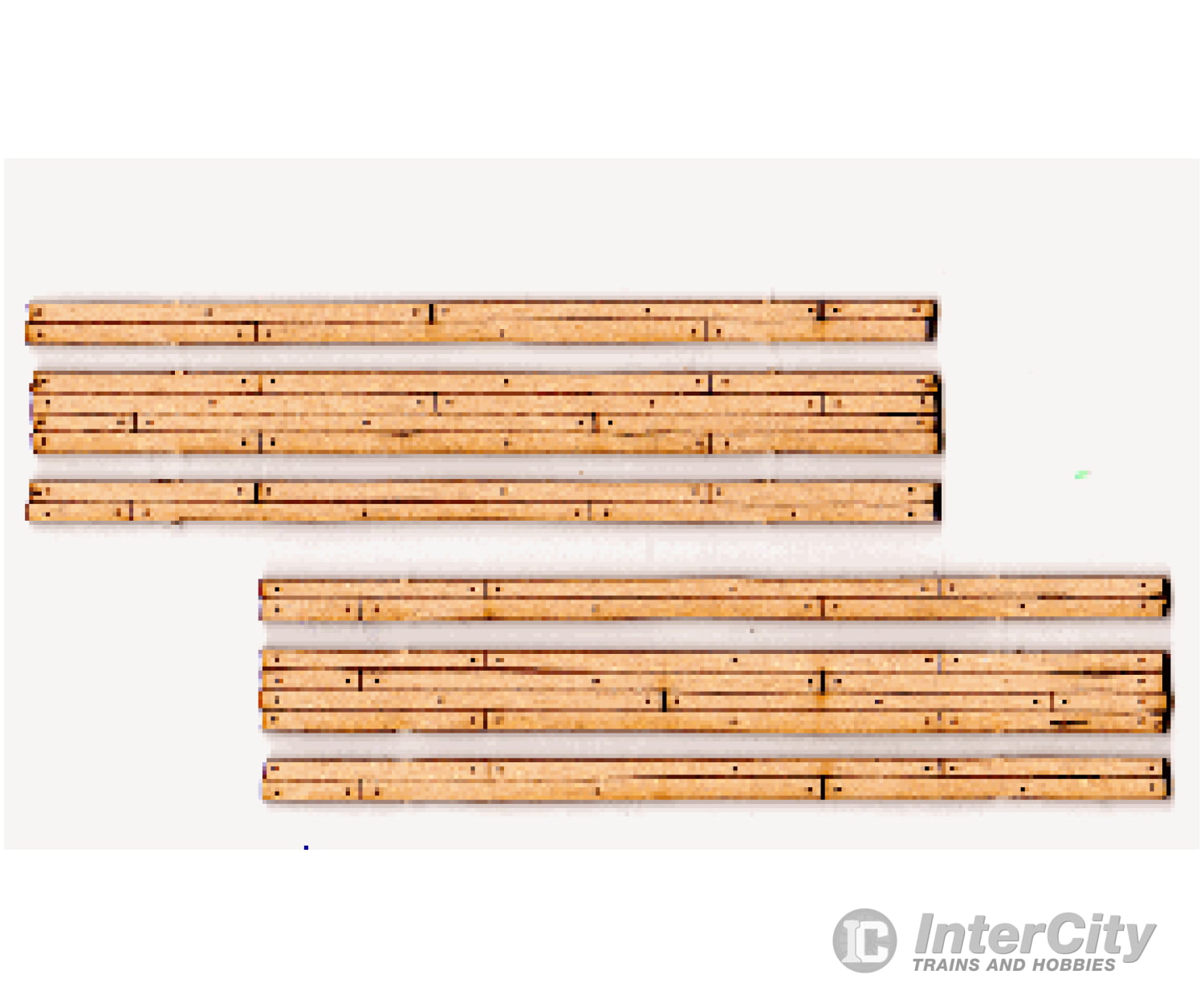 Blair Line 22 Wood Grade Crossing Pkg(2) -- Two Lane Track Accessories