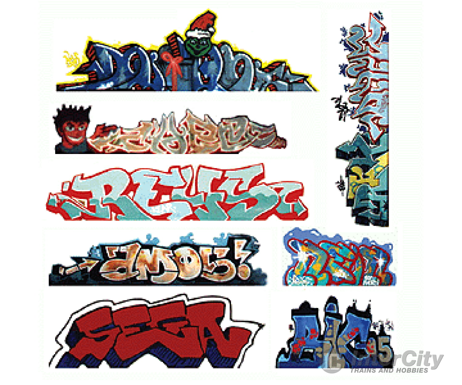 Blair Line 2246 Graffiti Decals Mega Set -- #3 Pkg(8)