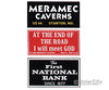 Blair Line 2252 Barn Sign Decals -- Set #3 - Meramec Caverns Will Meet God First National Bank