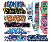 Blair Line 2262 Mega Set Modern Tagger Graffiti Decals -- #13 Pkg(10)