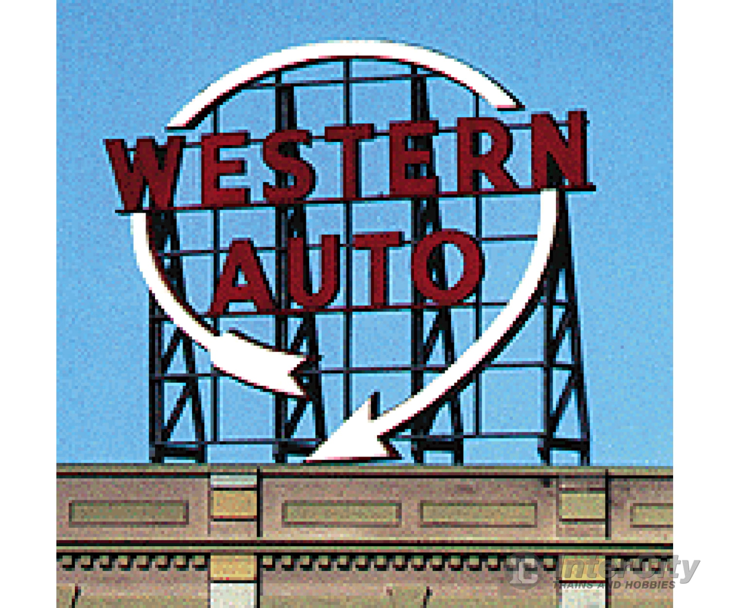 Blair Line 2501 Laser-Cut Wood Billboard Kits - Large For Ho S & O -- Western Auto 3-3/4 X 3 9.5