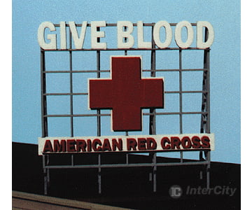 Blair Line 2519 Laser-Cut Wood Billboard Kits - Large For Ho S & O -- Red Cross Scenery Details