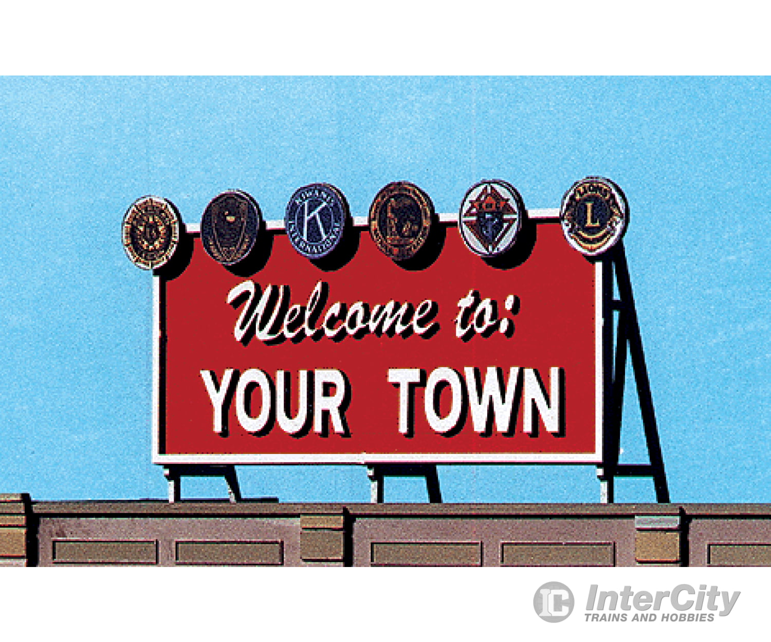 Blair Line 2528 Laser-Cut Wood Billboard Kits - Large For Ho S & O -- Welcome To Yourtown 3.50 X