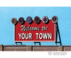 Blair Line 2528 Laser-Cut Wood Billboard Kits - Large For Ho S & O -- Welcome To Yourtown 3.50 X