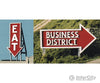 Blair Line 2532 Laser-Cut Wood Billboard Kits - Large For Ho S & O -- Eat Business District (1 Each