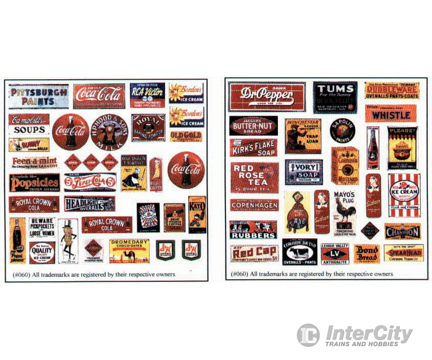 Blair Line 260 Porcelain Ad Signs Scenery Details