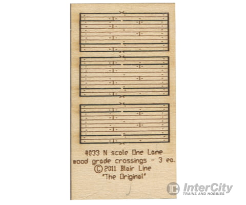 Blair Line 33 Wood Grade Crossing Pkg(3) -- One Lane Track Accessories