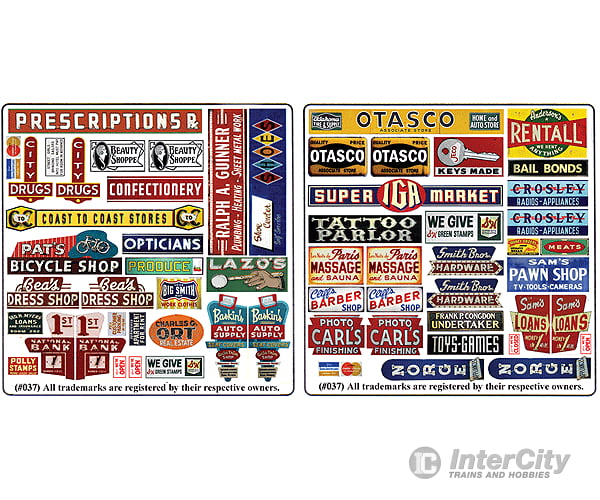 Blair Line 37 Printed Storefront & Advertising Signs -- #4 Scenery Details