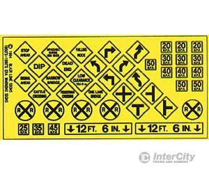 Blair Line 7 Highway Signs -- Warning #3 1948-Present (Black Yellow) Scenery Details