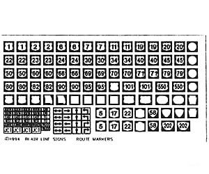Blair Line 108 Highway Signs -- Us Route Markers 1950S-Present (Black White) Scenery Details