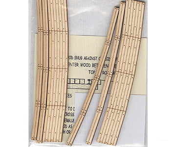 Blair Line 125 Laser-Cut Curved 2-Lane Wood Grade Crossing Pkg(2) -- 15 38.1Cm Radius Track