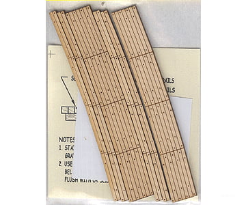 Blair Line 129 Laser-Cut Curved 2-Lane Wood Grade Crossing Pkg(2) -- 30 Radius Track Accessories