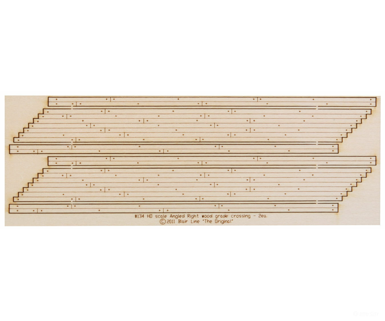 Blair Line 134 Wood Grade Crossing Pkg(2) -- Right Angled Track Accessories