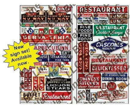 Blair Line 136 Restaurant & Cafe Signs Scenery Details