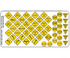 Blair Line 143 Highway Signs -- Vintage Warning/Stop 1930S-1950S (Black Yellow) Scenery Details